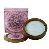 GF Trumper Violets Shaving Soap In a Wooden Bowl