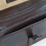 Capt Fawcett Leather Wash Bag - Close Up