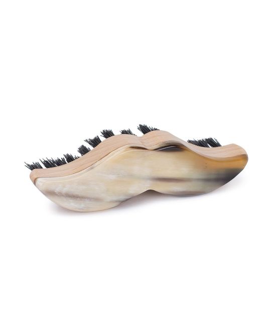 Abbeyhorn Pale Oxhorn Moustache Brush