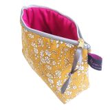 Capel Mustard Cosmetic Bag - Open