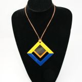 Blue, Yellow, Orange Statement Pendant