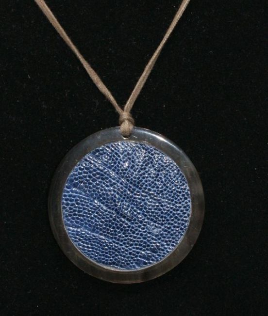 Ostritch Disc Pendant - Close Up