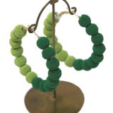 Woven Ball Hoop Earrings
