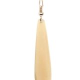 Abbeyhorn Oxhorn Short Drop Earrings - Pale - close up