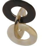 Abbeyhorn Oval Triptic Earrings - pale/dark - close up