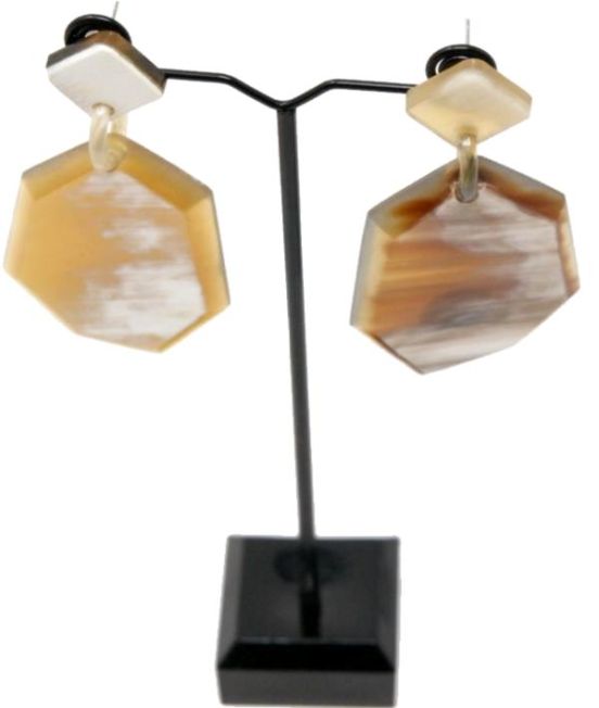 Capella Horn Heptagonal Earrings