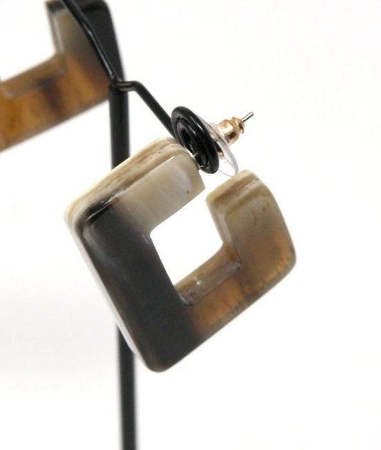 Capella Horn Oxhorn G Design Earrings - close up