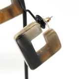 Capella Horn Oxhorn G Design Earrings - close up