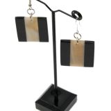 Indochineur Oxhorn Striped Earrings - dark/pale