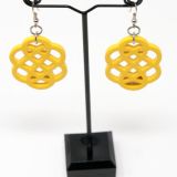 Indochineur Oxhorn Flower Earrings - yellow lacquer