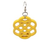 Indochineur Oxhorn Flower Earrings - yellow lacquer - close up