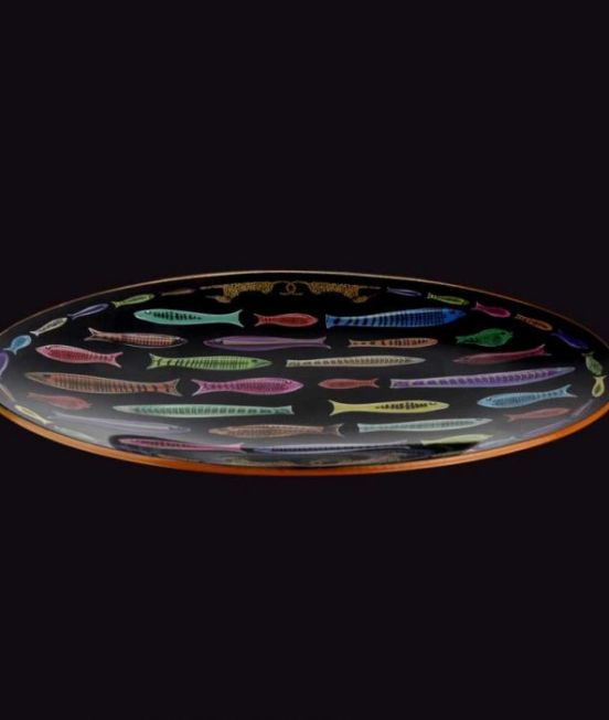 Ortigia Fish Plate - multicoloured - side view