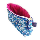 Mitsy Blue Cosmetic Bag - open