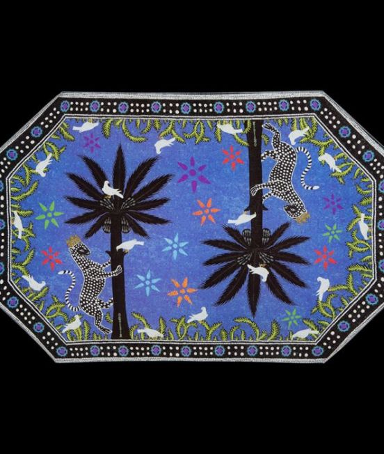 Ortigia Mosaico Blue Octagonal Glass Plate