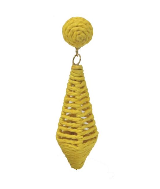 Narratives Yellow Cage Diamond Drop Earrings