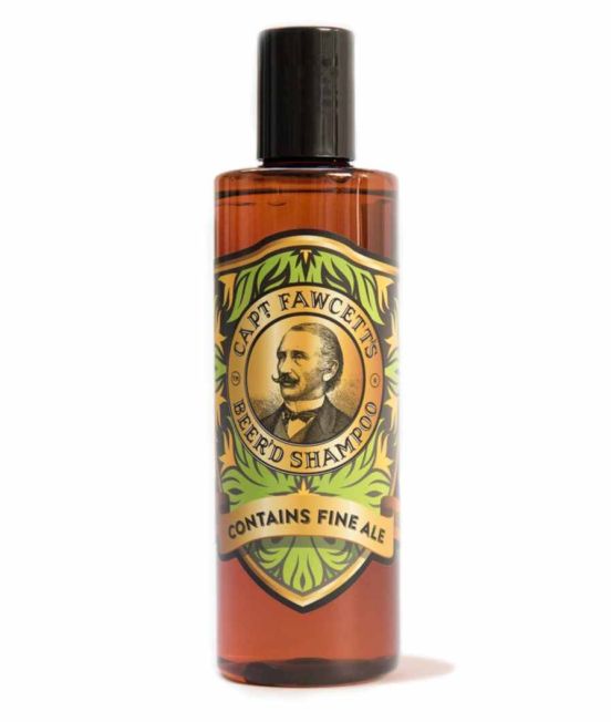 Awared winning Captain Fawcett Beer'd shampoo