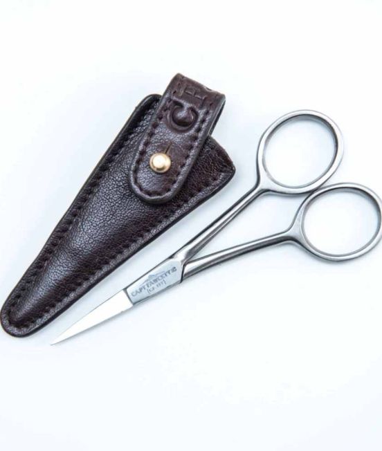 Captain Fawcett Beard and Moustache Scissors with case