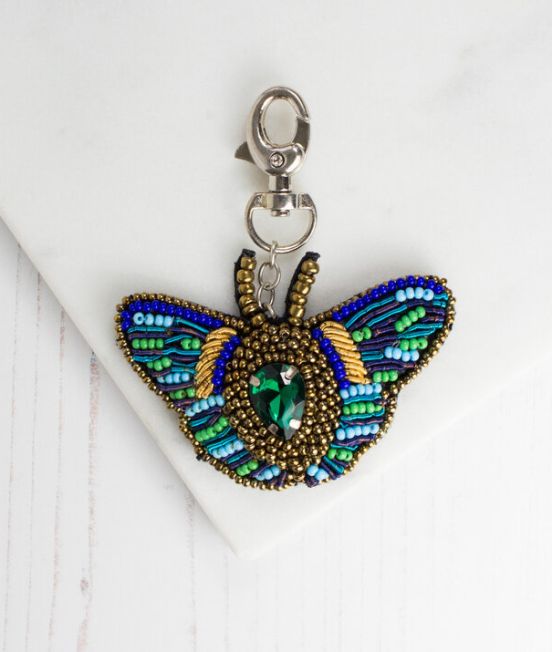 My Doris Beaded Butterfly Keyring