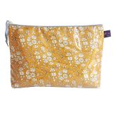 Capel Mustard Waterproof Washbag - Side view