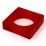 Duo Design Gel Bangle - Square - Red