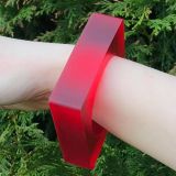Duo Design Gel Bangle - Square - Red - Mood