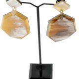 Capella Horn Heptagonal Earrings