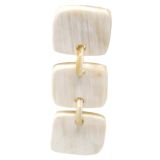 Spanish & Sisters Three Square Earrings - Pale - close up