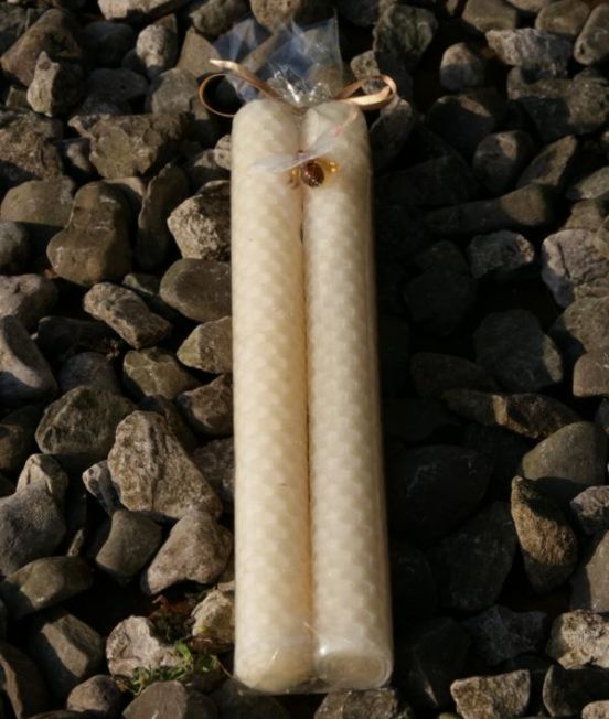 Cream Taper Candle