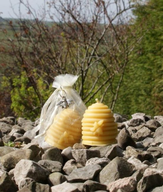 Natural Wax Skep Candle group
