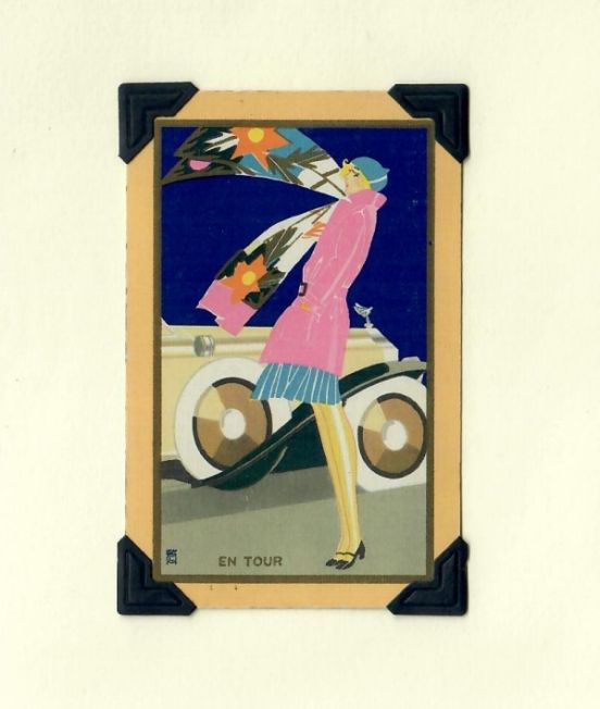 Vintage Playing Cards Greetings Card - En Tour