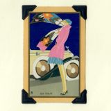 Vintage Playing Cards Greetings Card - En Tour