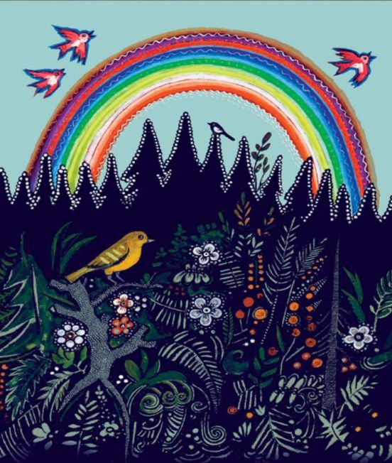Kapeliki Greetings Card - Forest Rainbow