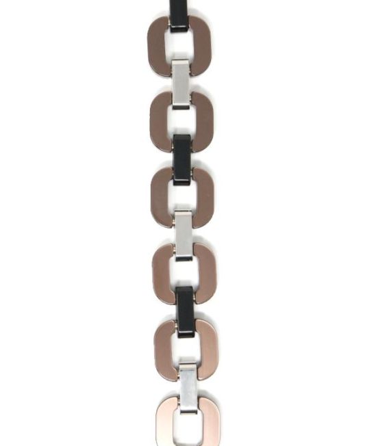 Xavier Derome Brown / Metallic Reversible Bracelet