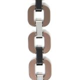 Close up of Xavier Derome Brown / Metallic Reversible Bracelet