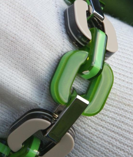 Xavier Derome Reversible Green and White Bracelet