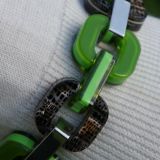 Xavier Derome Reversible Green and White Bracelet