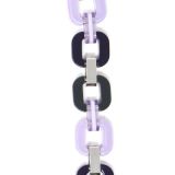 Xavier Derome Pink and Purple reversible bracelet, showing one side on a white background